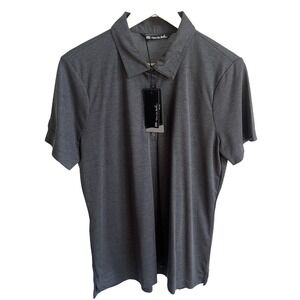 Travis Mathew Heather Gray Golf Polo Shirt Women's XL Pickleball NWT